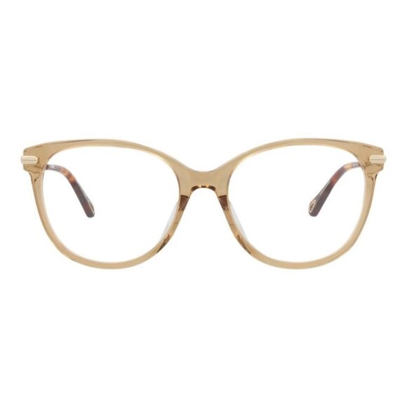 Chloé Womens Cat Eye Brown Gold Transparent Fashion Designer Eyewear - Picture 2 of 4